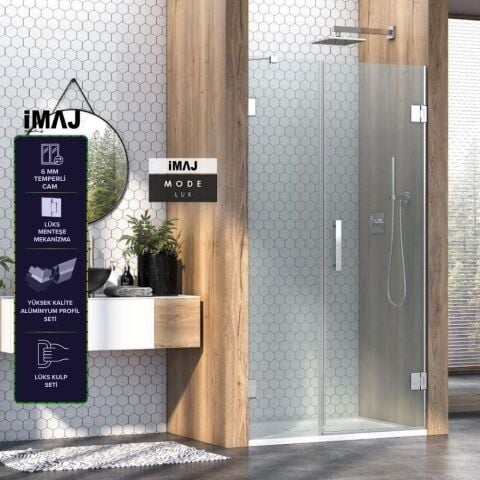 Mode Lüx 1 Sabit 1 Açılır Duvardan Menteşeli Duşakabin