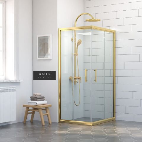 İmaj Gold Kare Duşakabin 105*105 H:190 - H: 200 cm
