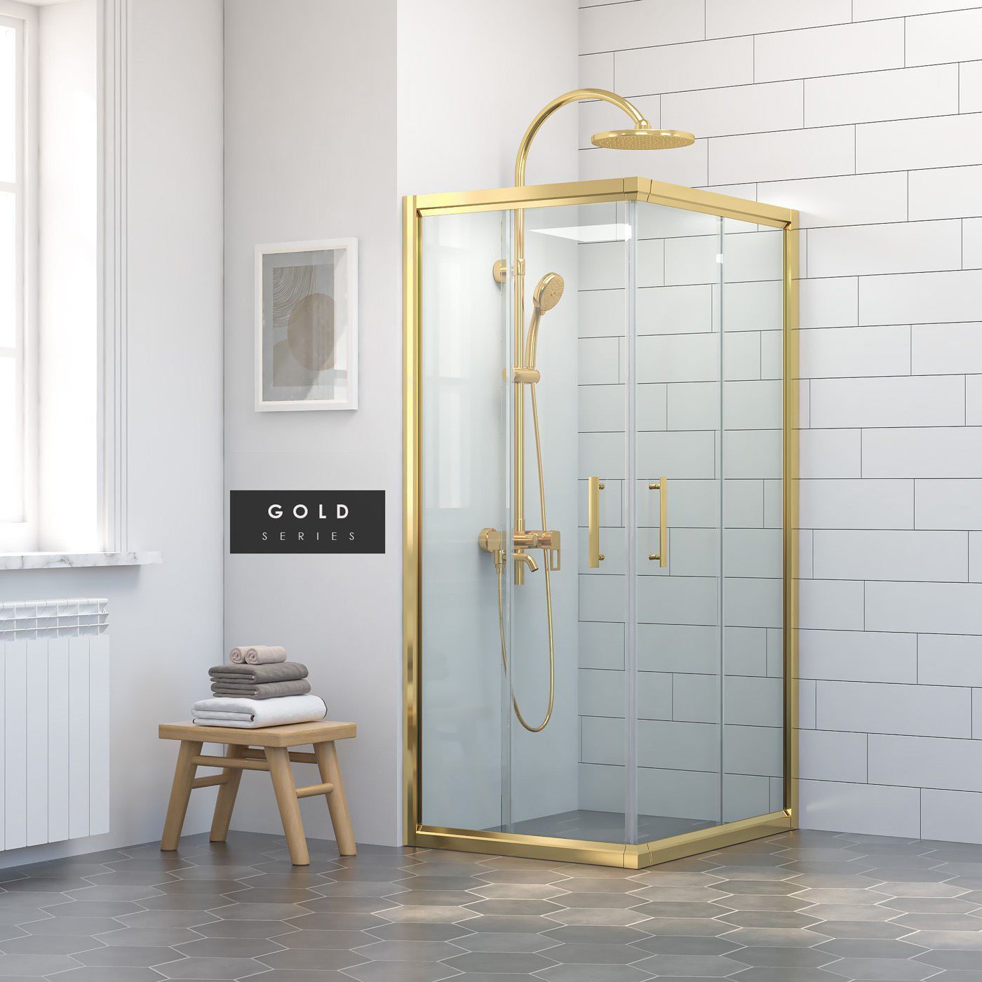İmaj Gold Kare Duşakabin 85*85 H:190 - H: 200 cm
