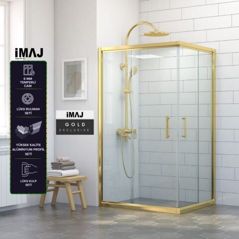 İmaj Gold Dikdörtgen Duşakabin