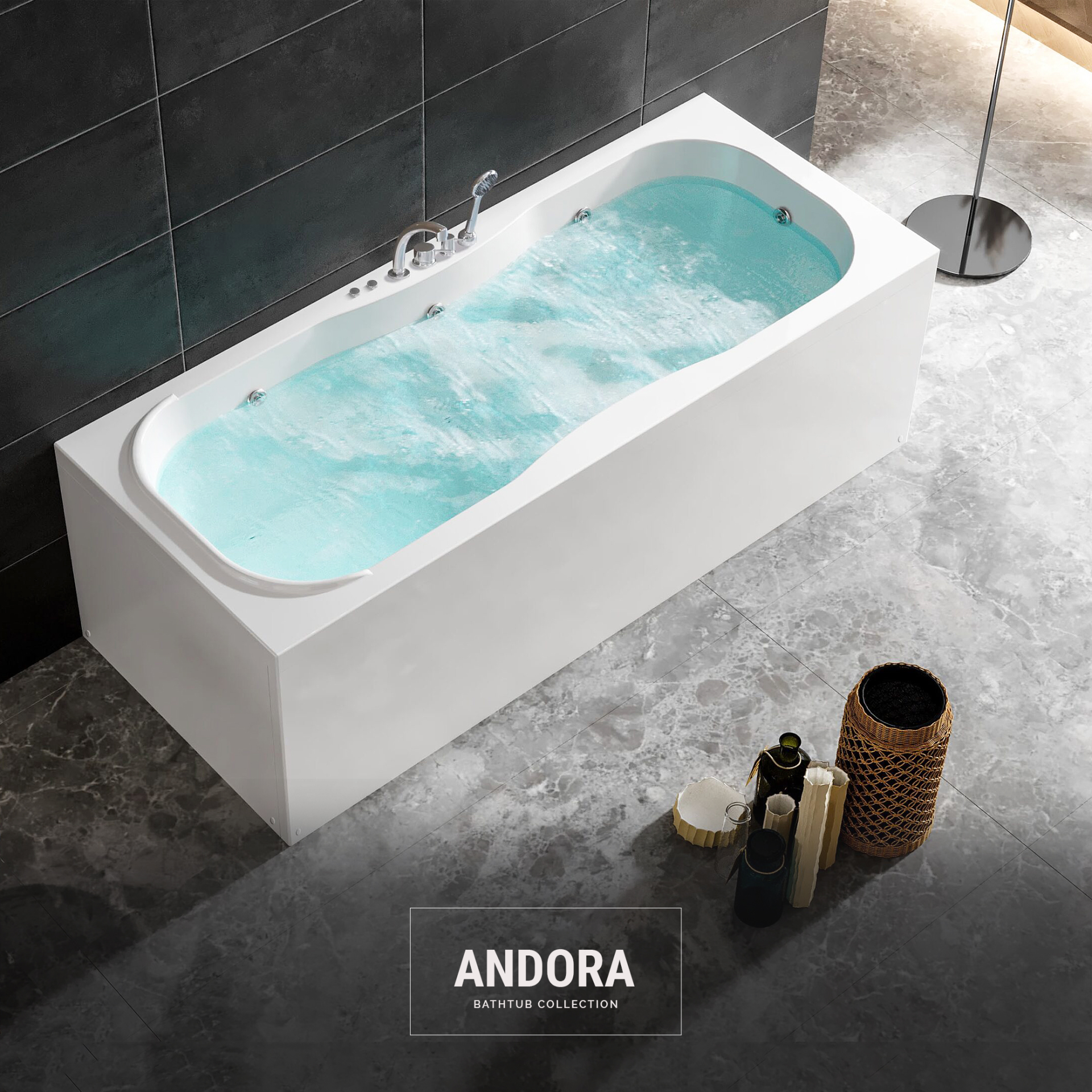 Andora Dikdörtgen Küvet H:55