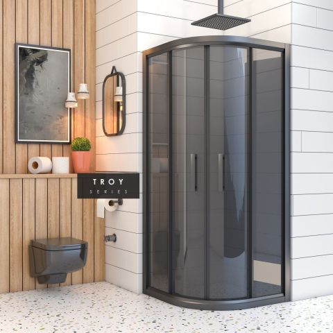 Troy Füme Cam Oval Duşakabin 110*110 H190