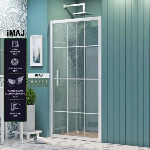 İmaj Legend White İki Duvar Arası 1 Sabit 1 Sürgü Duşakabin