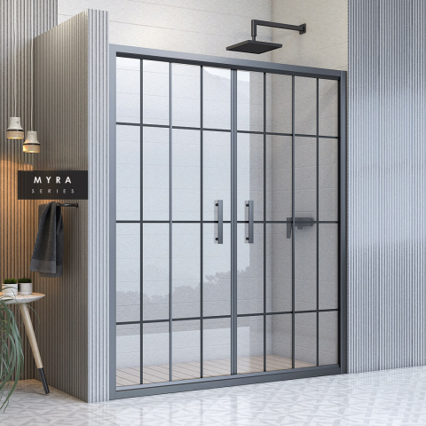 Myra Orta Açılır 2 Sabit 2 Sürgü Duşakabin 174 - H:190 cm