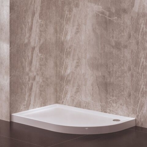 Asimetrik  Monoblok Duş Teknesi H11 80*160