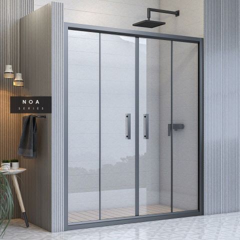 Noa Orta Açılır 2 Sabit 2 Sürgü  Duşakabin 191 - H: 200 cm