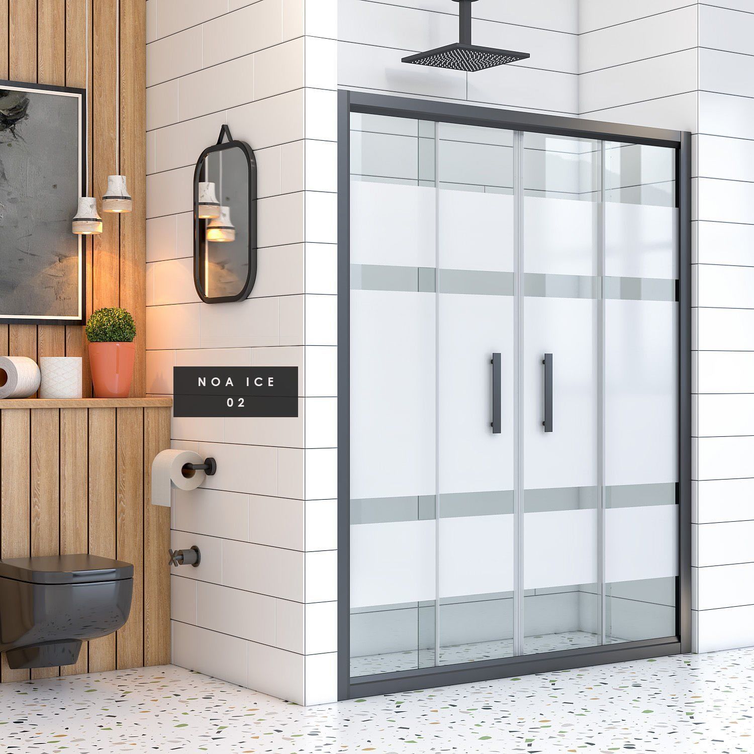 İmaj  Noa Ice 2 Sabit 2 Sürgü Duşakabin A-53 170