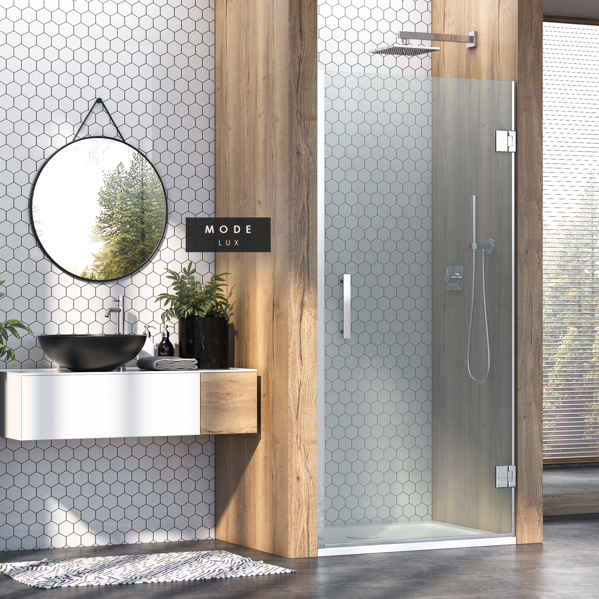 Mode Lüx Menteşeli Sistem Tek Kapı Duşakabin 75 H195