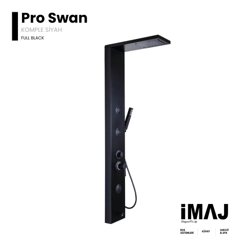 Pro Swan Siyah Duş Paneli
