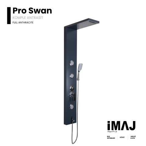 Pro Swan Antrasit Duş Paneli