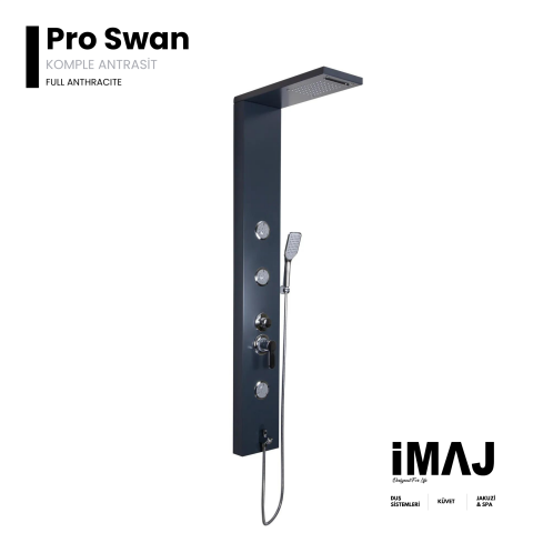 Pro Swan Antrasit Duş Paneli