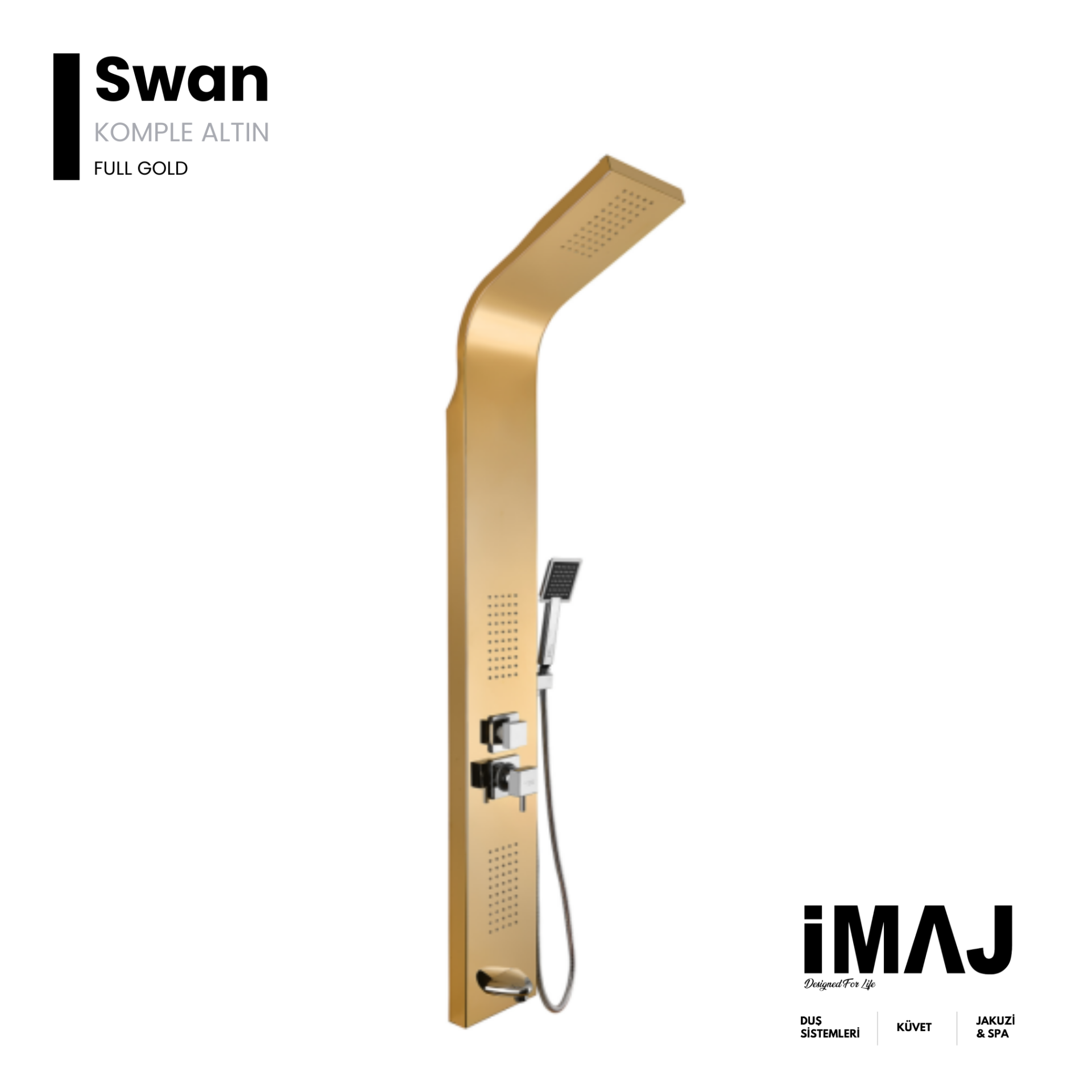 Swan Gold Duş Paneli