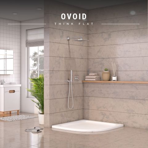 Süper İnce Oval Flat Duş Teknesi H:3.2 80*80