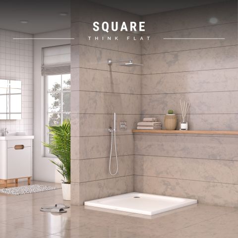 Süper İnce Kare Flat Duş Teknesi H:3.2 80*80