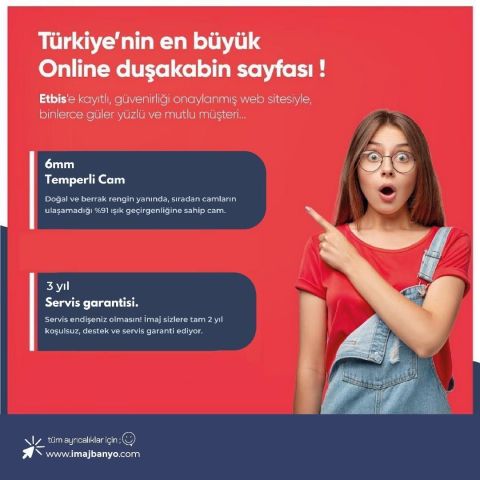 İmaj White Clear İki Duvar Arası 1 Sabit 1 Sürgü Duşakabin 135 - H: 200 cm