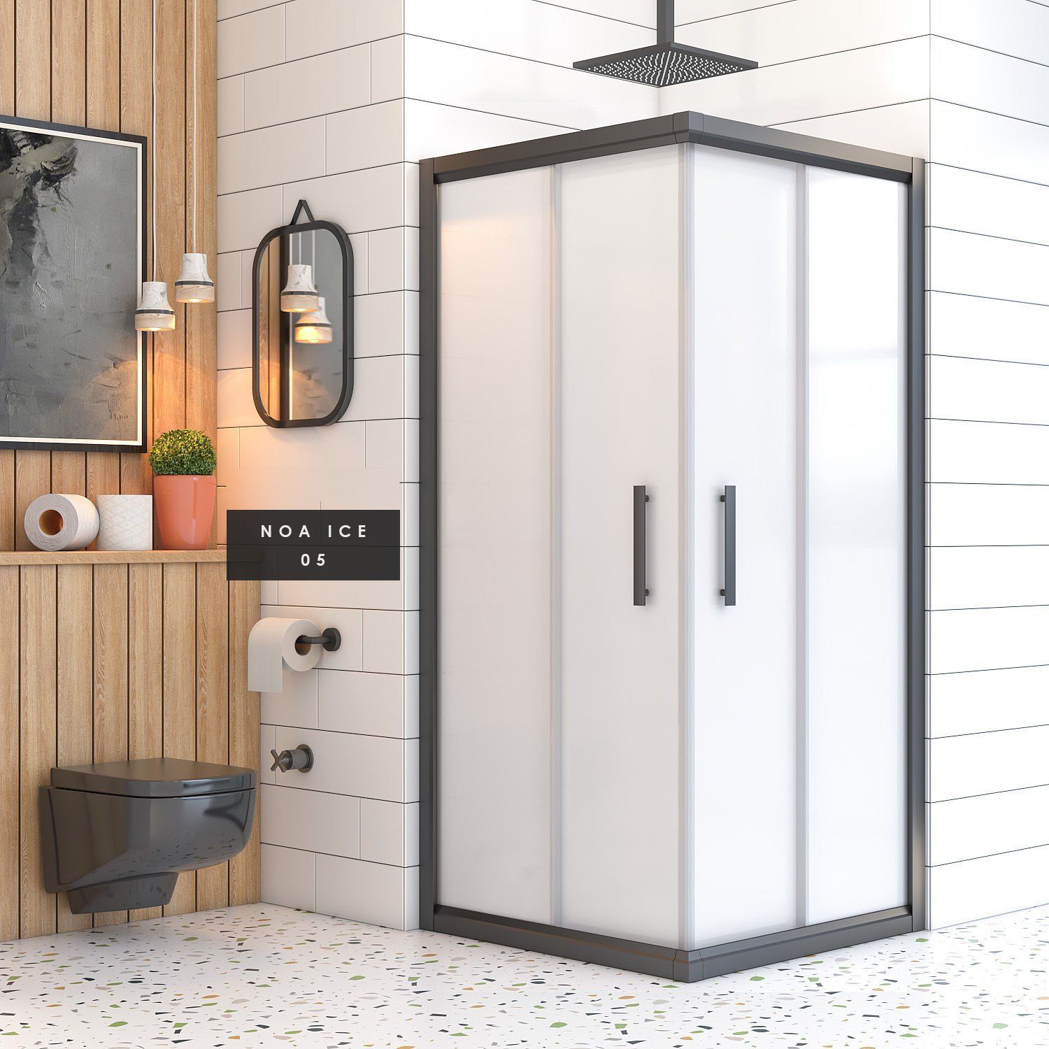 İmaj  Noa Ice Kare Duşakabin A-7 80*80 H190