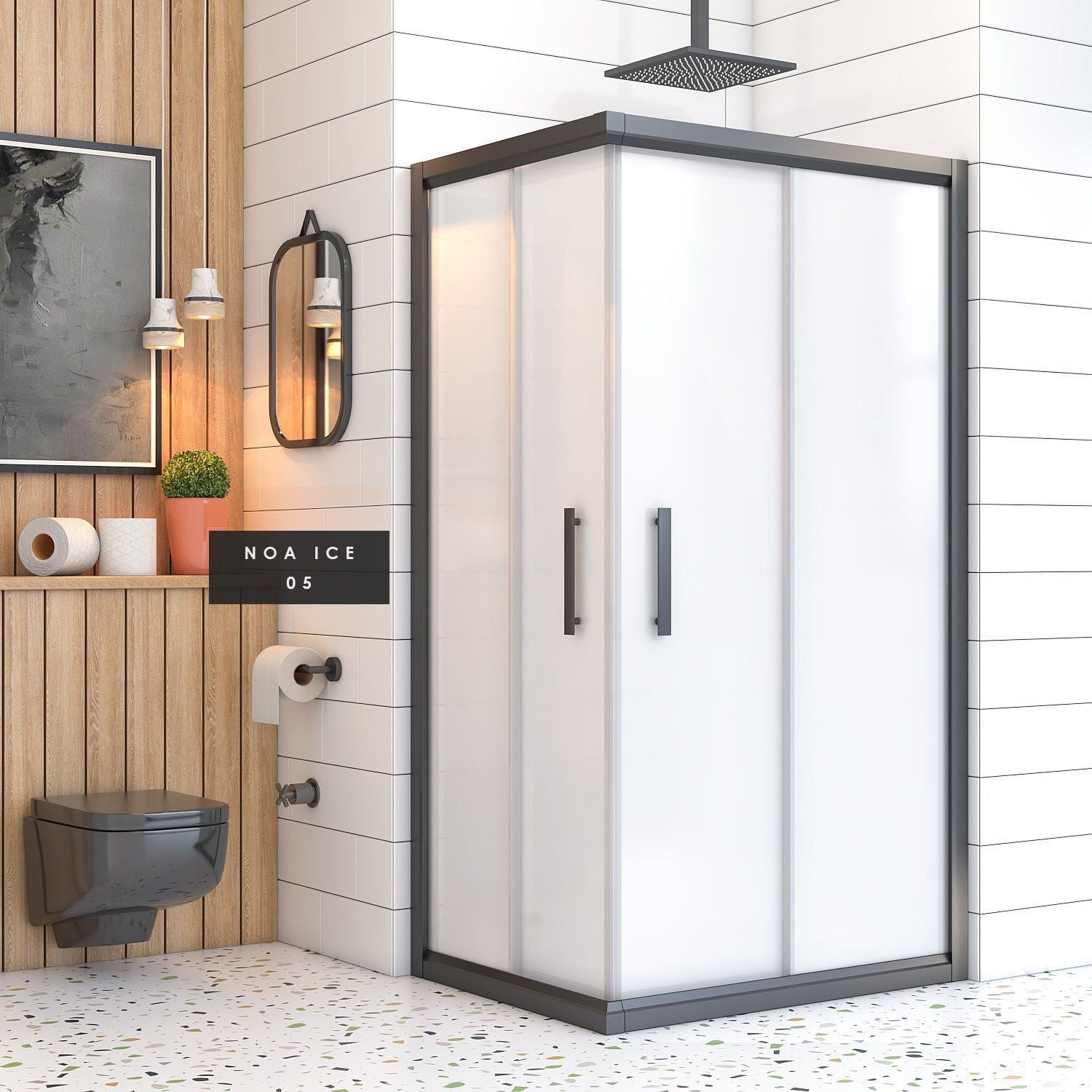 İmaj Noa Ice Dikdörtgen Duşakabin A-7 100*110 H190