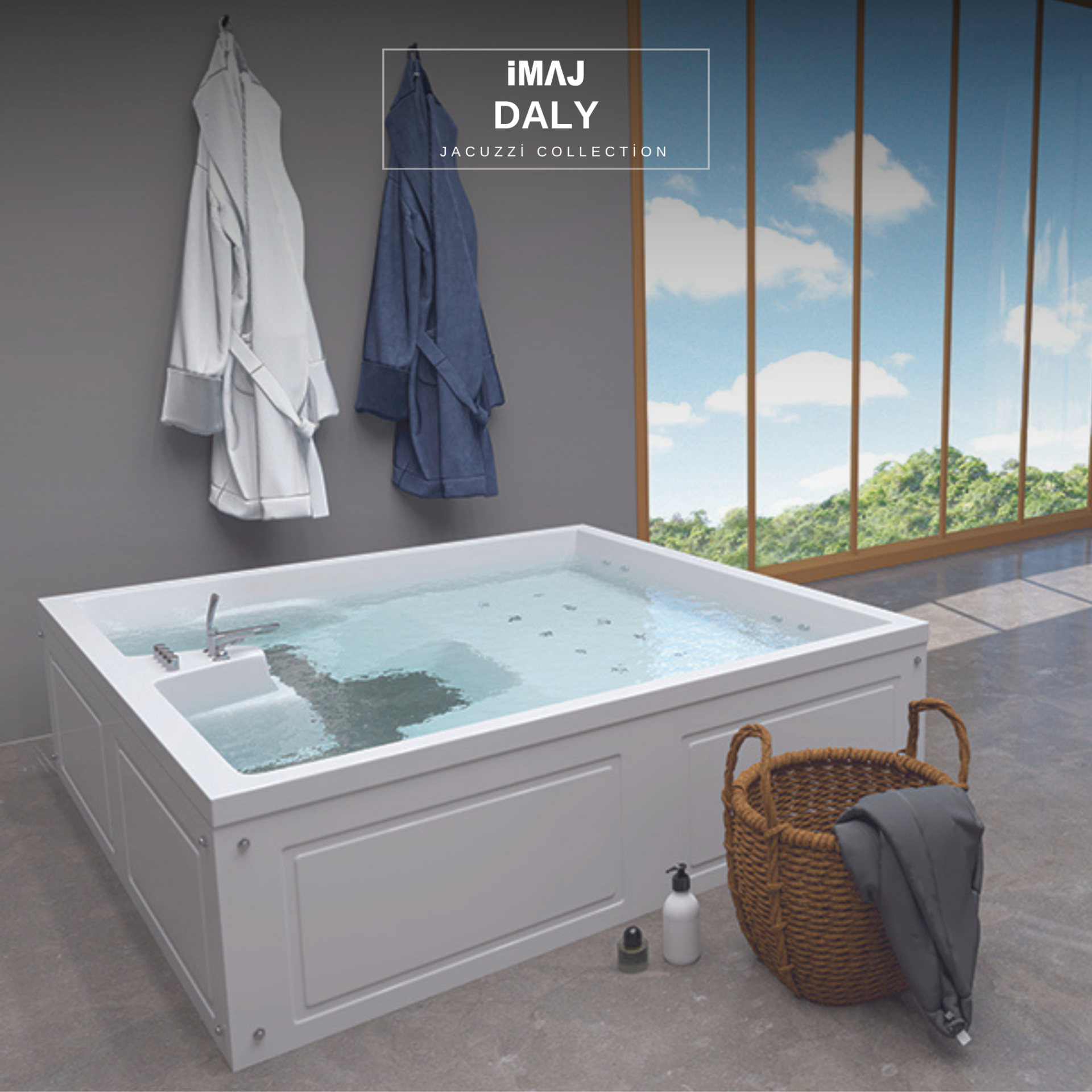 Daly Jakuzi 200x200 h:67 Hidromasaj Ultra Sistem