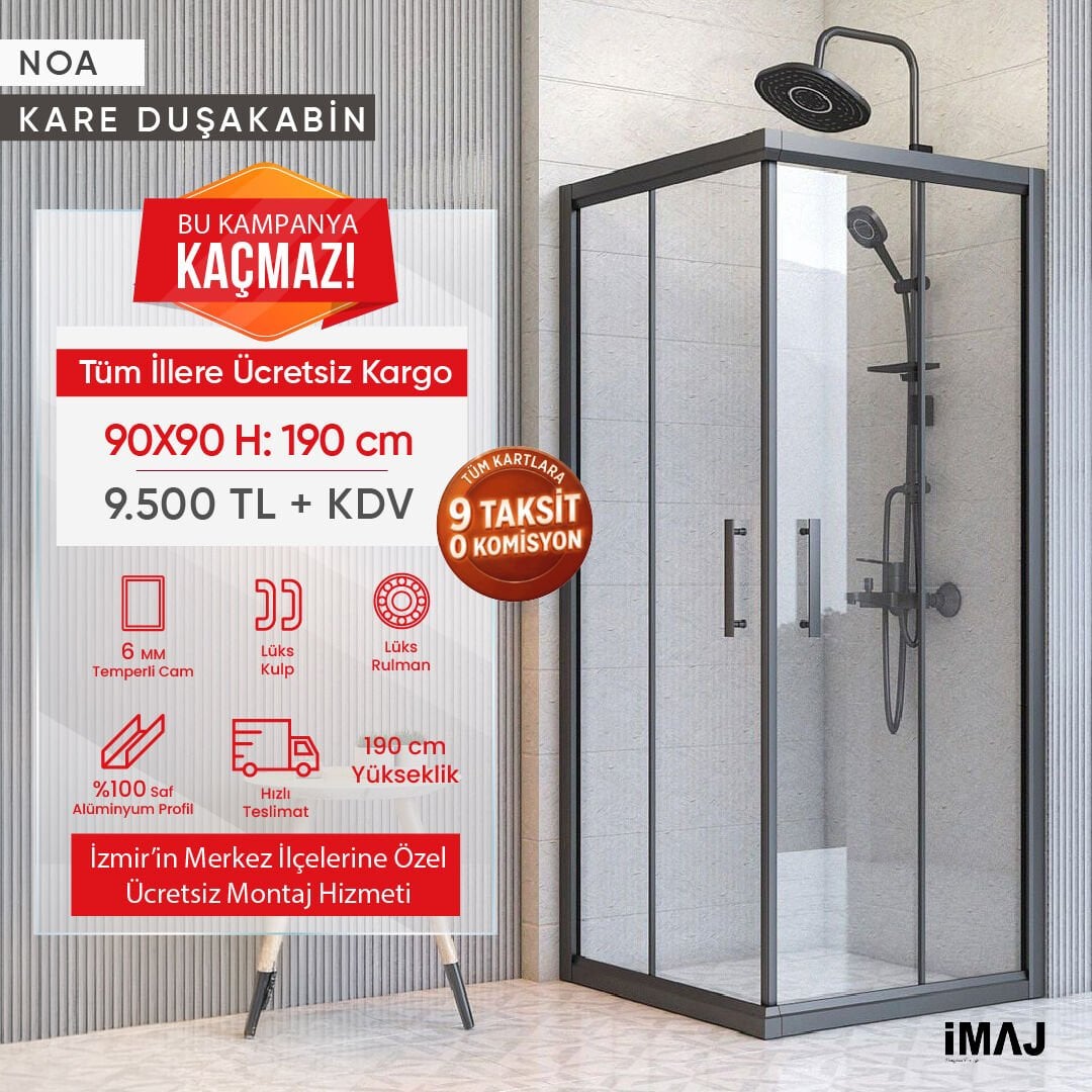 HAZİRAN FIRSATI ! Noa Kare 90x90 Cm H:190
