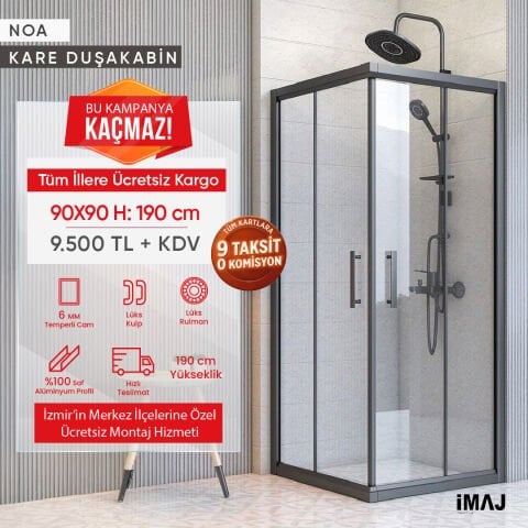 HAZİRAN FIRSATI ! Noa Kare 90x90 Cm H:190