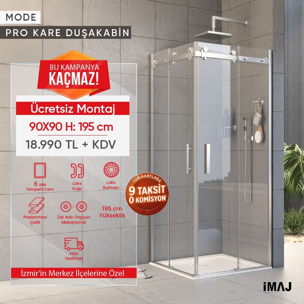 MAYIS FIRSATI ! Pro Mode Kare 90x90 Cm H:195
