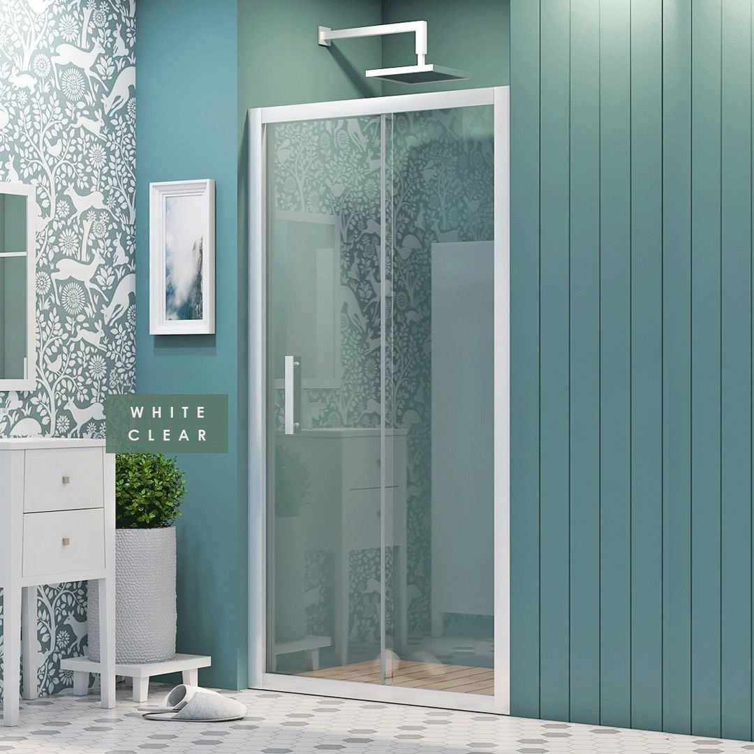 İmaj White Clear İki Duvar Arası 1 Sabit 1 Sürgü Duşakabin 153 - H:190 cm