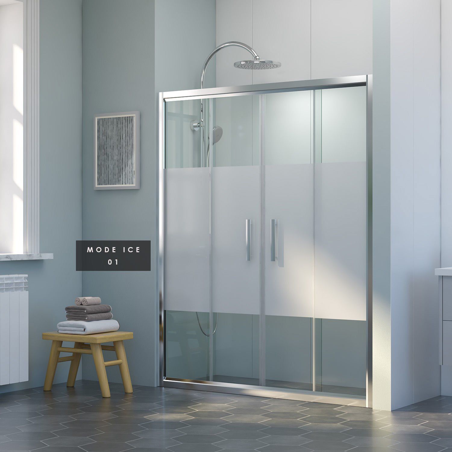 İmaj  Mode Ice 2 Sabit 2 Sürgü Duşakabin A-54 168