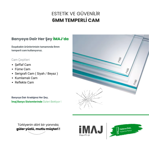 Mode Kare Duşakabin 75*75 H:190 - H: 200 cm