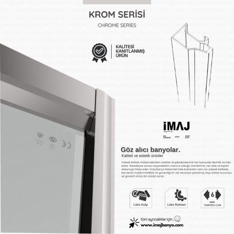 Mode Kare Duşakabin 75*75 H:190 - H: 200 cm