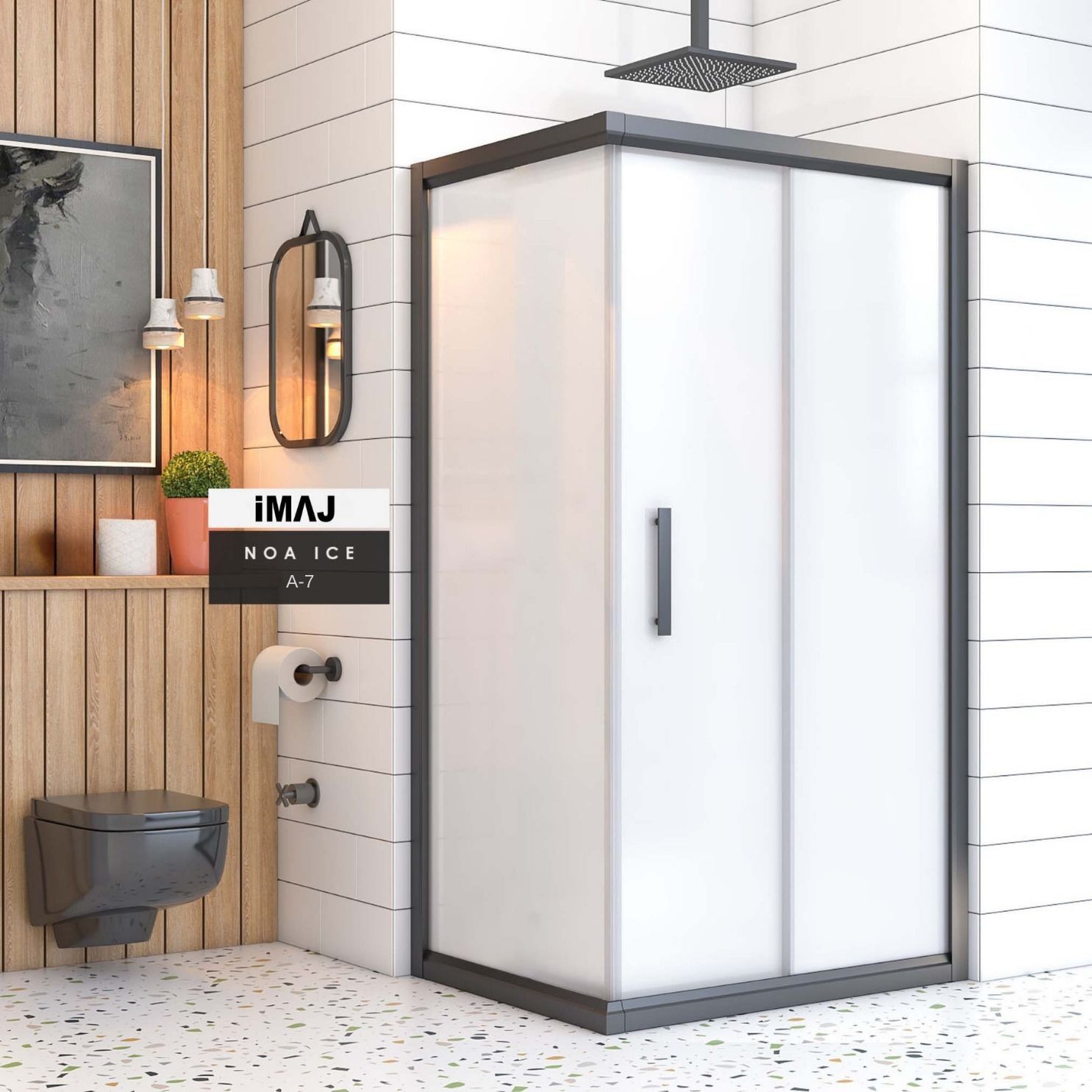 İmaj Noa Ice Sabit Panelli Dikdörtgen Duşakabin A-7 90*150 H150
