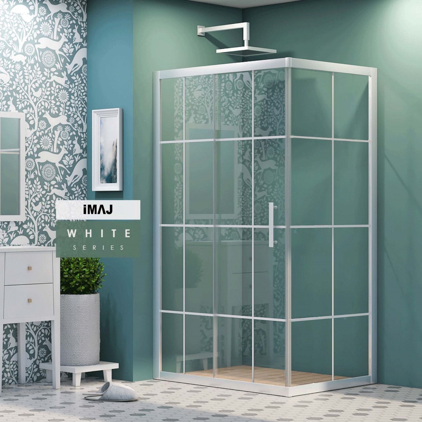 İmaj Legend White Sabit Panelli Dikdörtgen Duşakabin 70*150 H:190 - H:190 cm