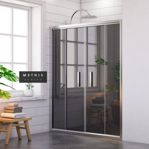 Methis Orta Açılır 2 Sabit 2 Sürgü Duşakabin 166 - H:190 cm