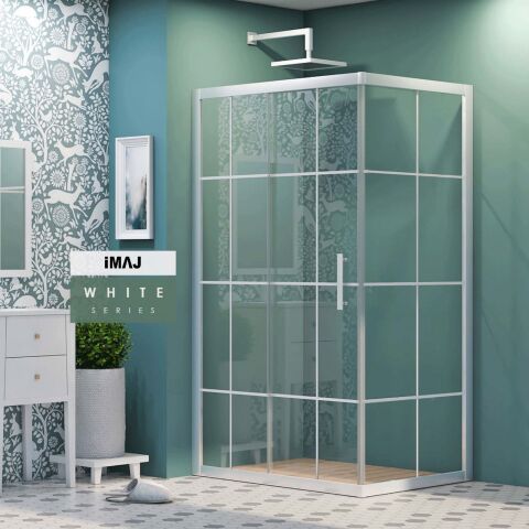 İmaj Legend White Sabit Panelli Dikdörtgen Duşakabin 80*150 H190 - H:190 cm