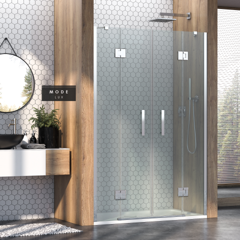 Mode Lüx Menteşeli İki Duvar Arası 2 Sabit  2 Açılır Duşakabin 191 H195