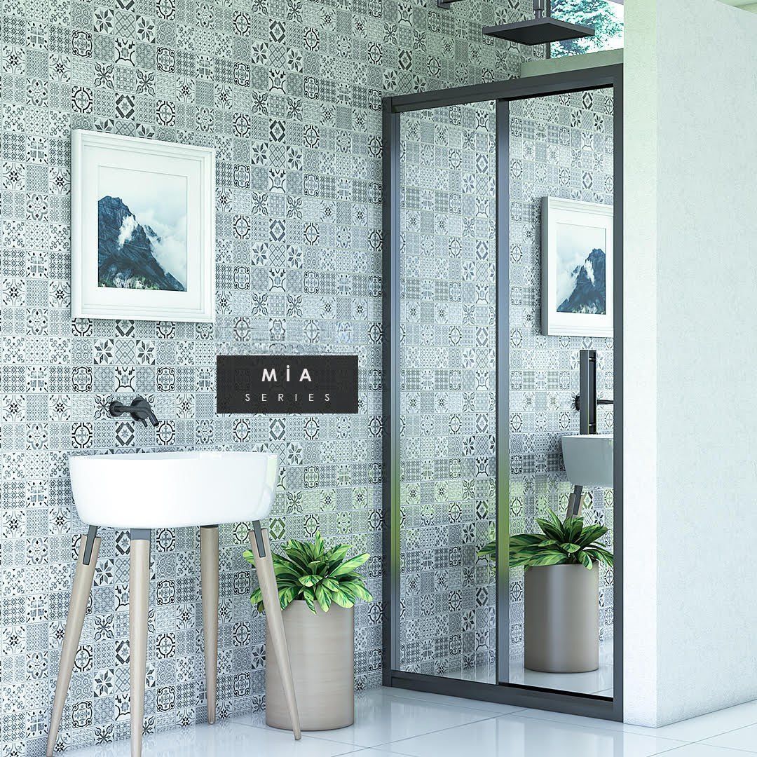 Mia Reflekte Cam 1 Sabit 1 Sürgü Duşakabin 128 - H: 200 cm