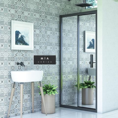 Mia Reflekte Cam 1 Sabit 1 Sürgü Duşakabin 142 - H: 200 cm