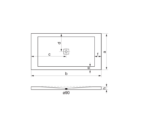 Elegance Slim Flat Duş Teknesi H:5 90*140