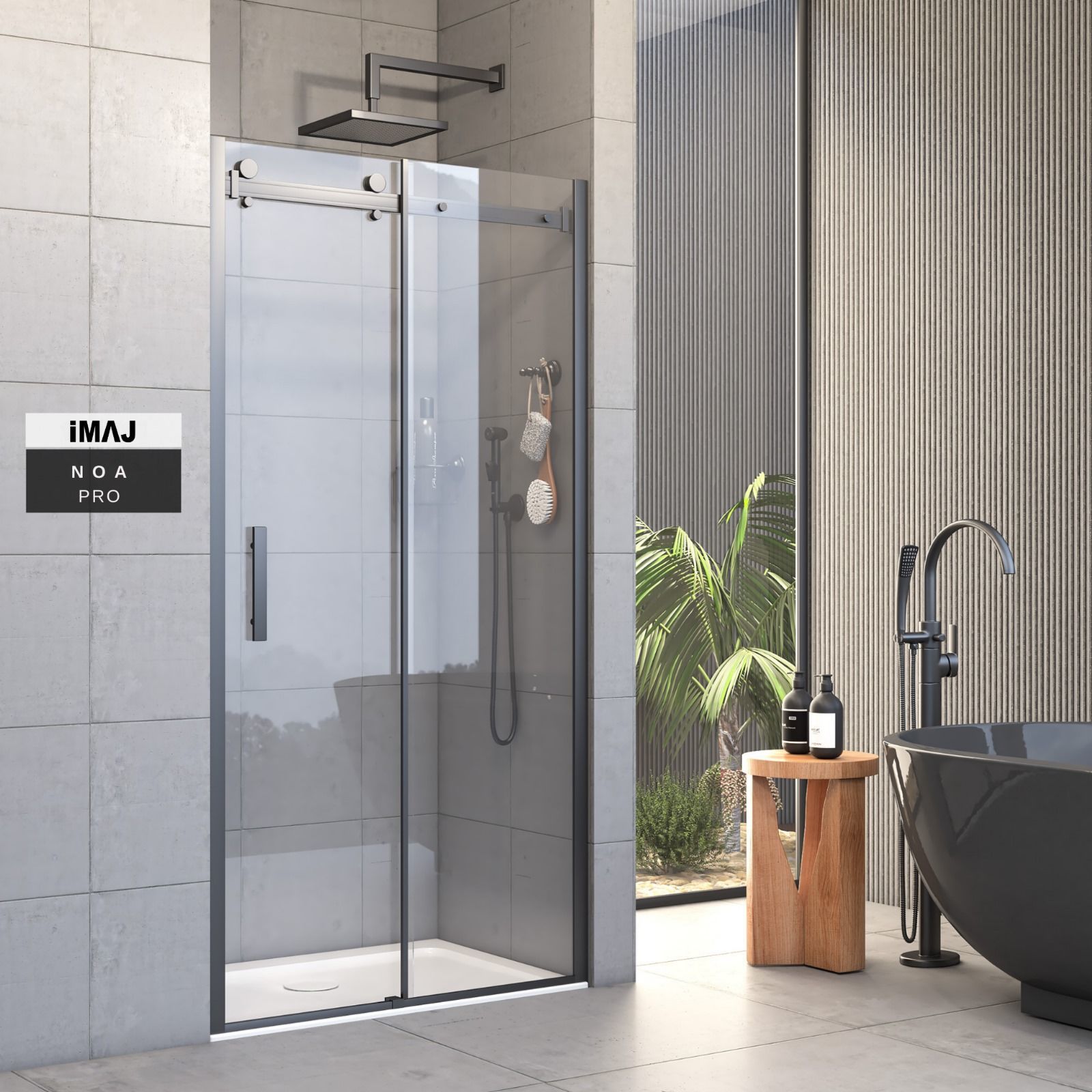 Pro Noa 1 Sabit 1 Sürgü Duşakabin 153 - 6mm