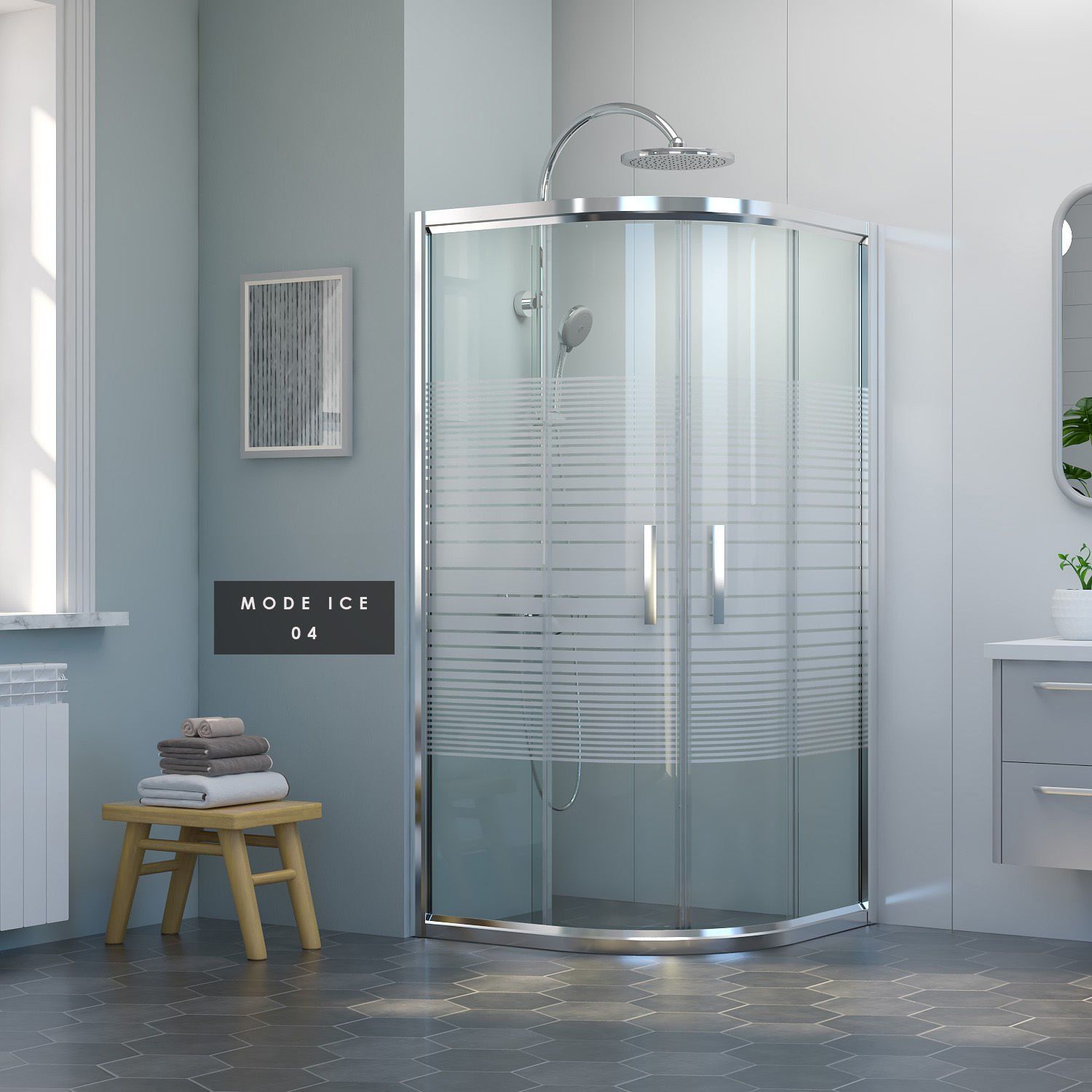 İmaj Mode Ice Oval Duşakabin A-16 80*80 H190