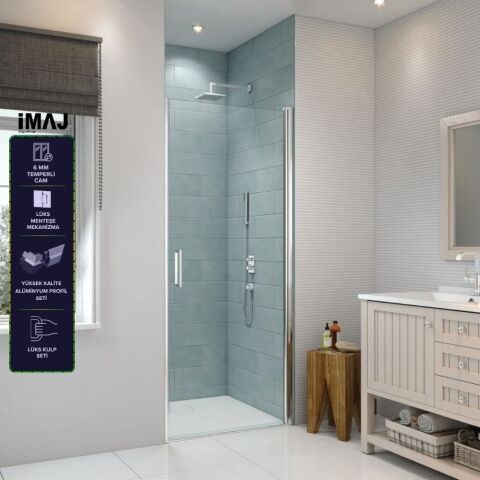 Mode Premium Boy Menteşeli Sistem Düz 1 Açılır Duşakabin