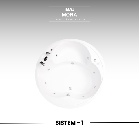 Mora Q 150 cm h:60 Yuvarlak Jakuzi Sistem 1