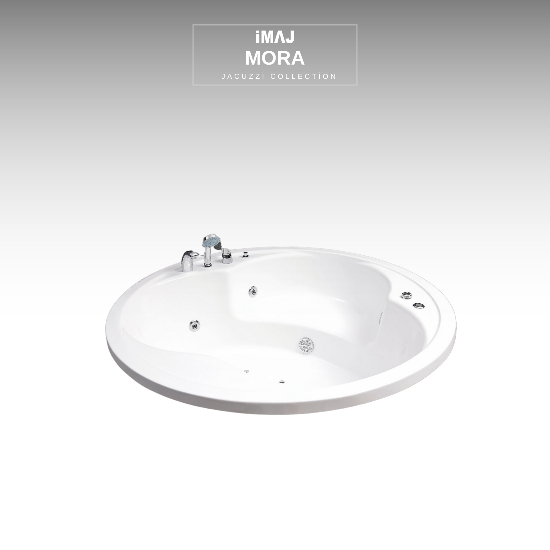 Mora Q 150 cm h:60 Yuvarlak Jakuzi Sistem 2