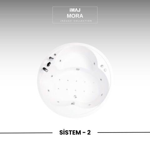 Mora Q 150 cm h:60 Yuvarlak Jakuzi Sistem 2