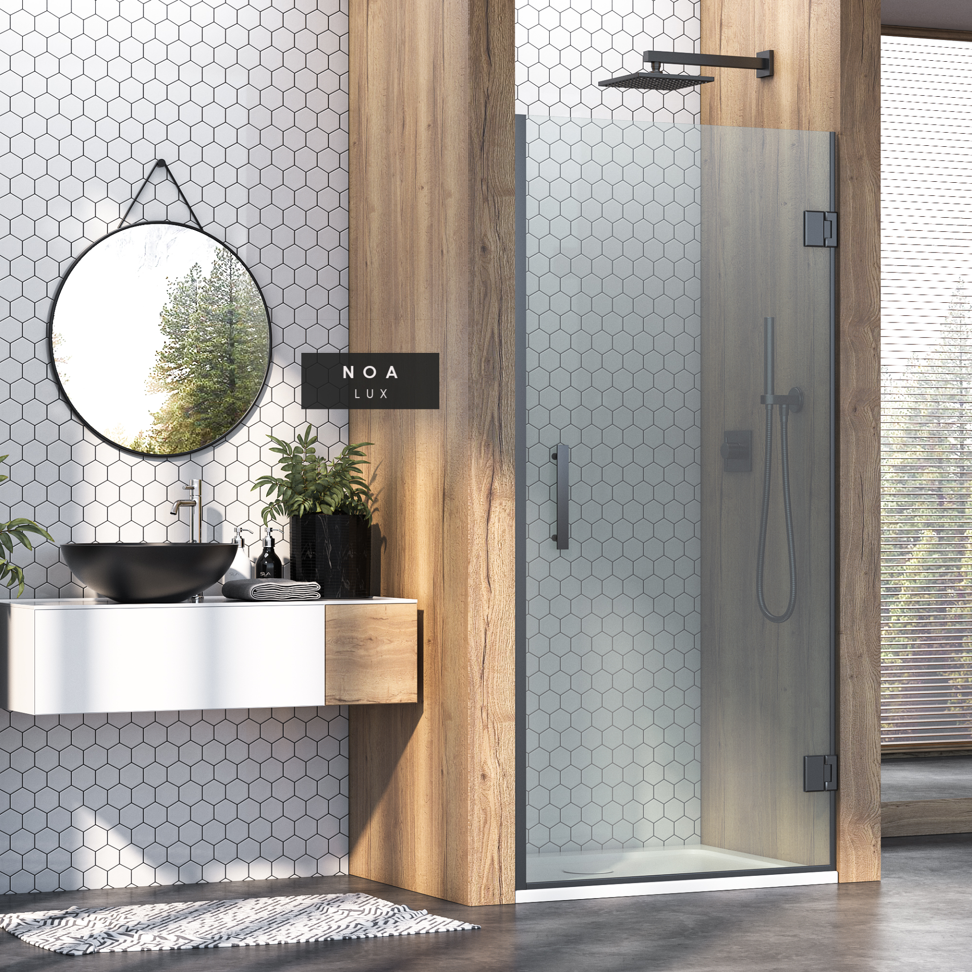 Noa Lüx Menteşeli Sistem Tek Kapı Duşakabin 88 H195