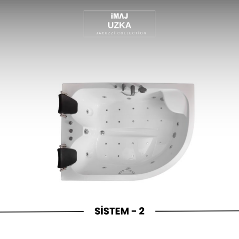 Uzka 180x130 cm h:60 Asimetrik Jakuzi Sistem 1