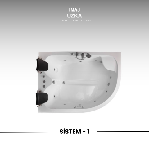 Uzka 180x130 cm h:60 Asimetrik Jakuzi Sistem 2