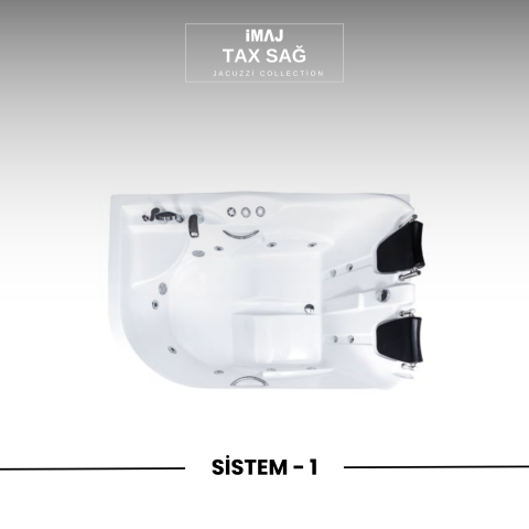 Tax 170x120 cm h:60 Asimetrik - SAĞ Jakuzi Sistem 1