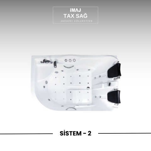 Tax 170x120 cm h:60 Asimetrik - SAĞ Jakuzi Sistem 1