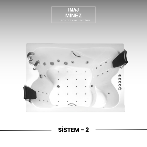 Minez 190x150 cm h:60  Jakuzi Sistem 1