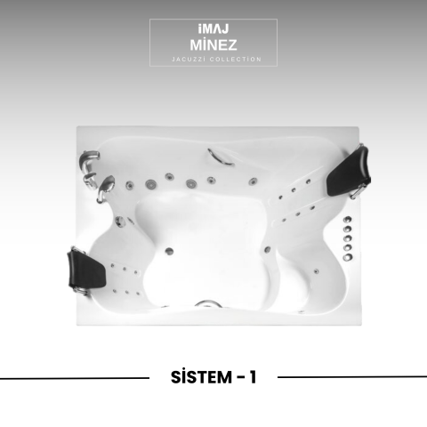 Minez 190x150 cm h:60  Jakuzi Sistem 2